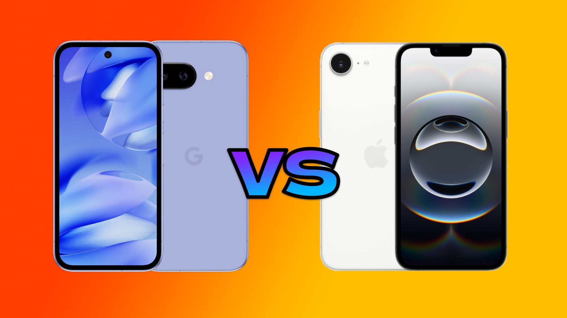 Google Pixel 9a vs Apple iPhone 16e.