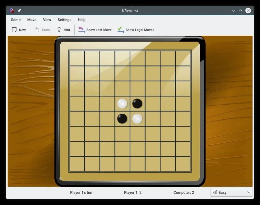 Official KReversi screenshot.