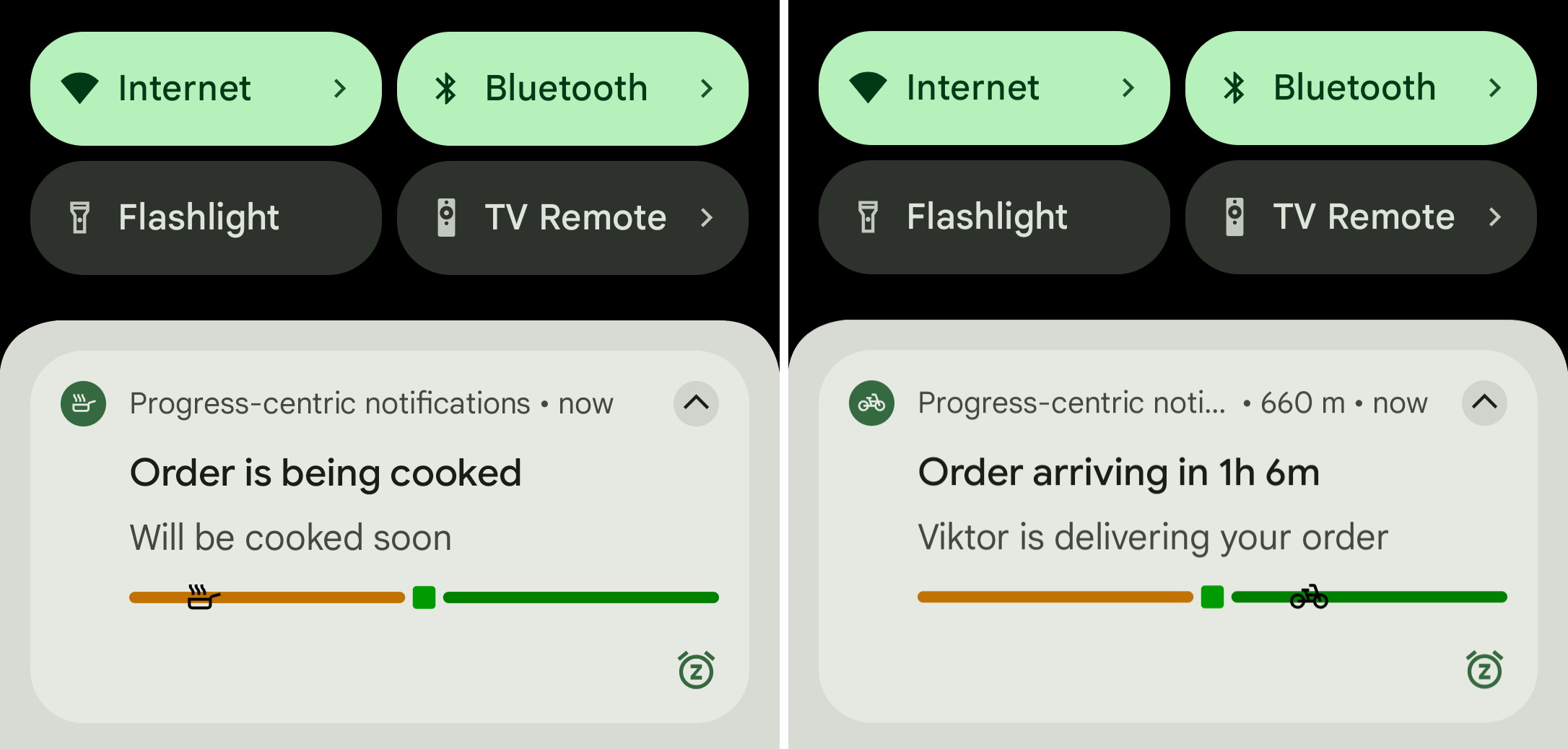 Android live updates progress bar.