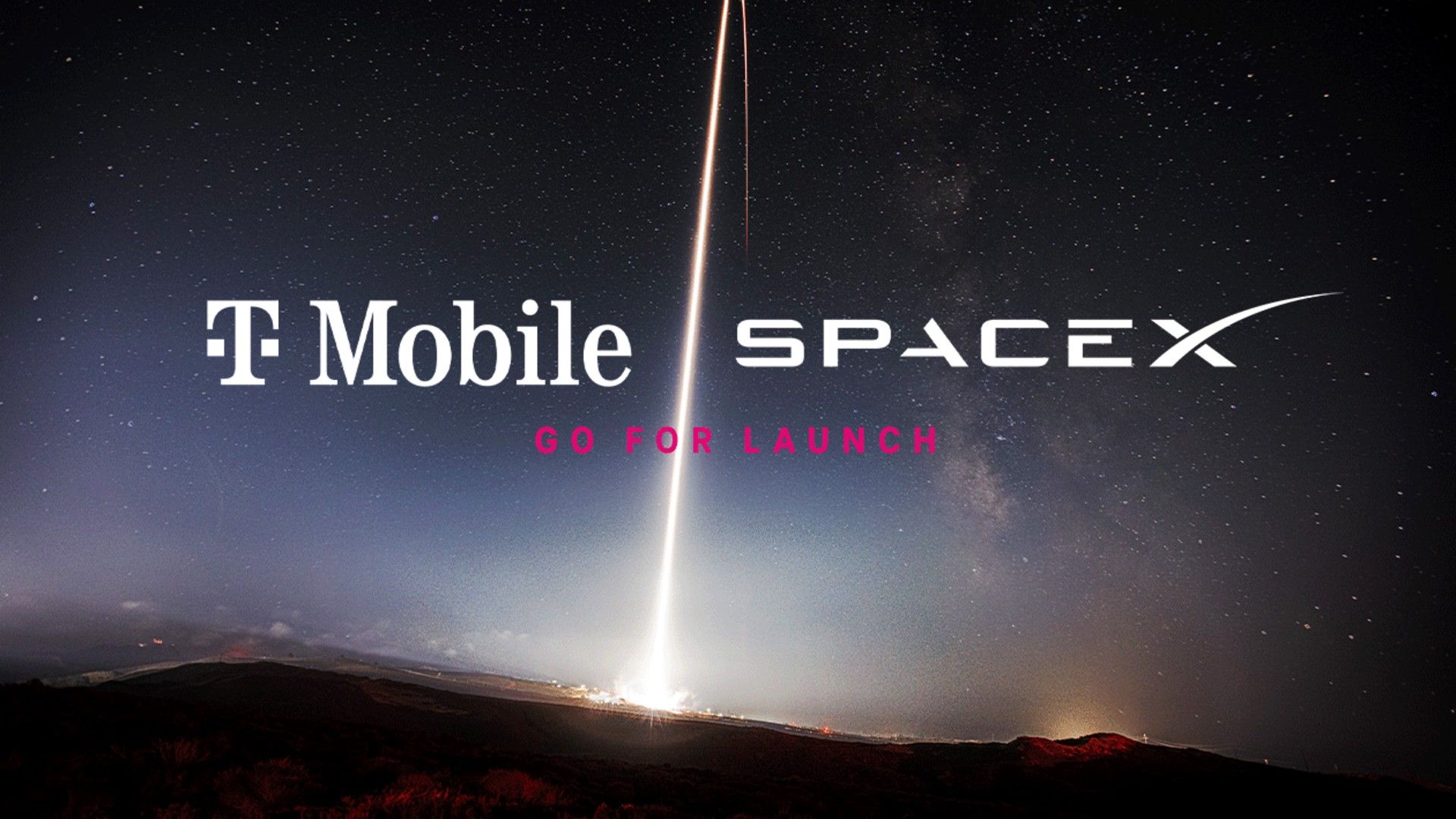 T-Mobile SpaceX Launch with stars in view