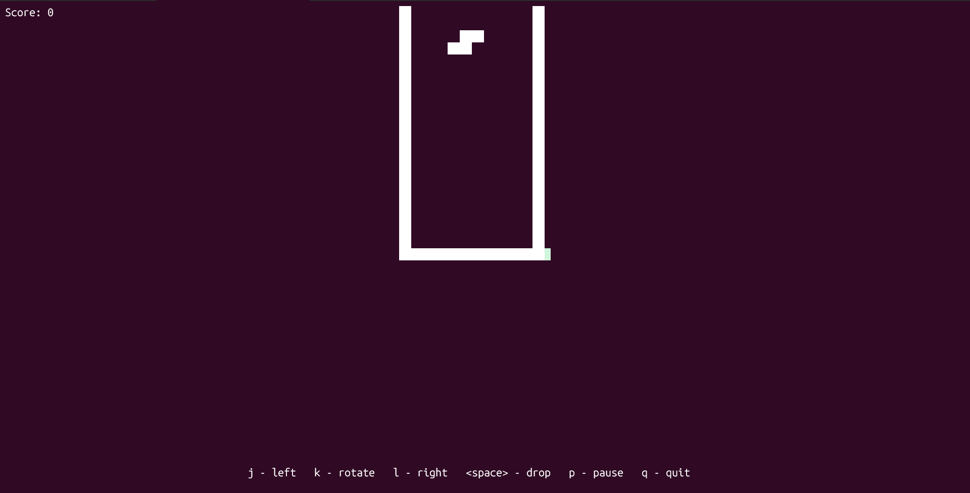 BSD games version of Tetris in progress.