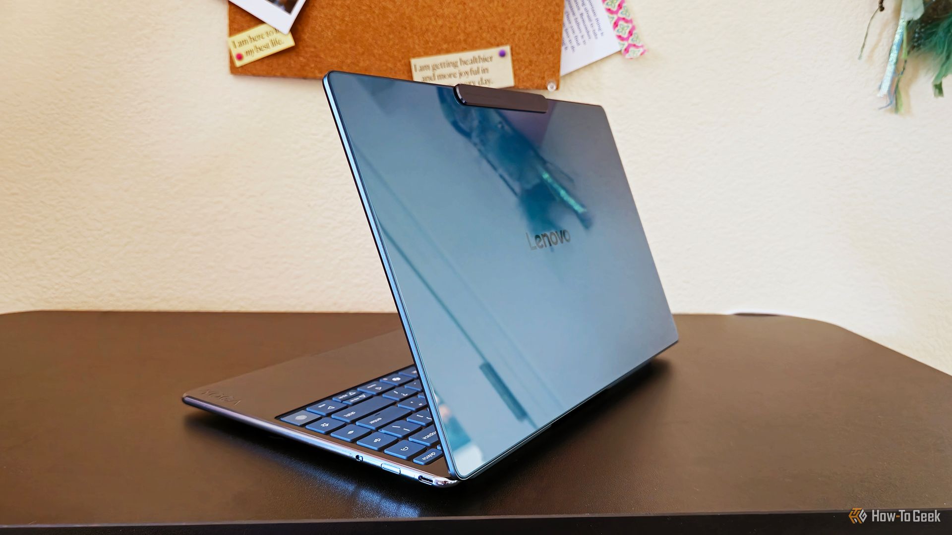 The back cover of the Lenovo Yoga Slim 9i Gen 10 laptop.