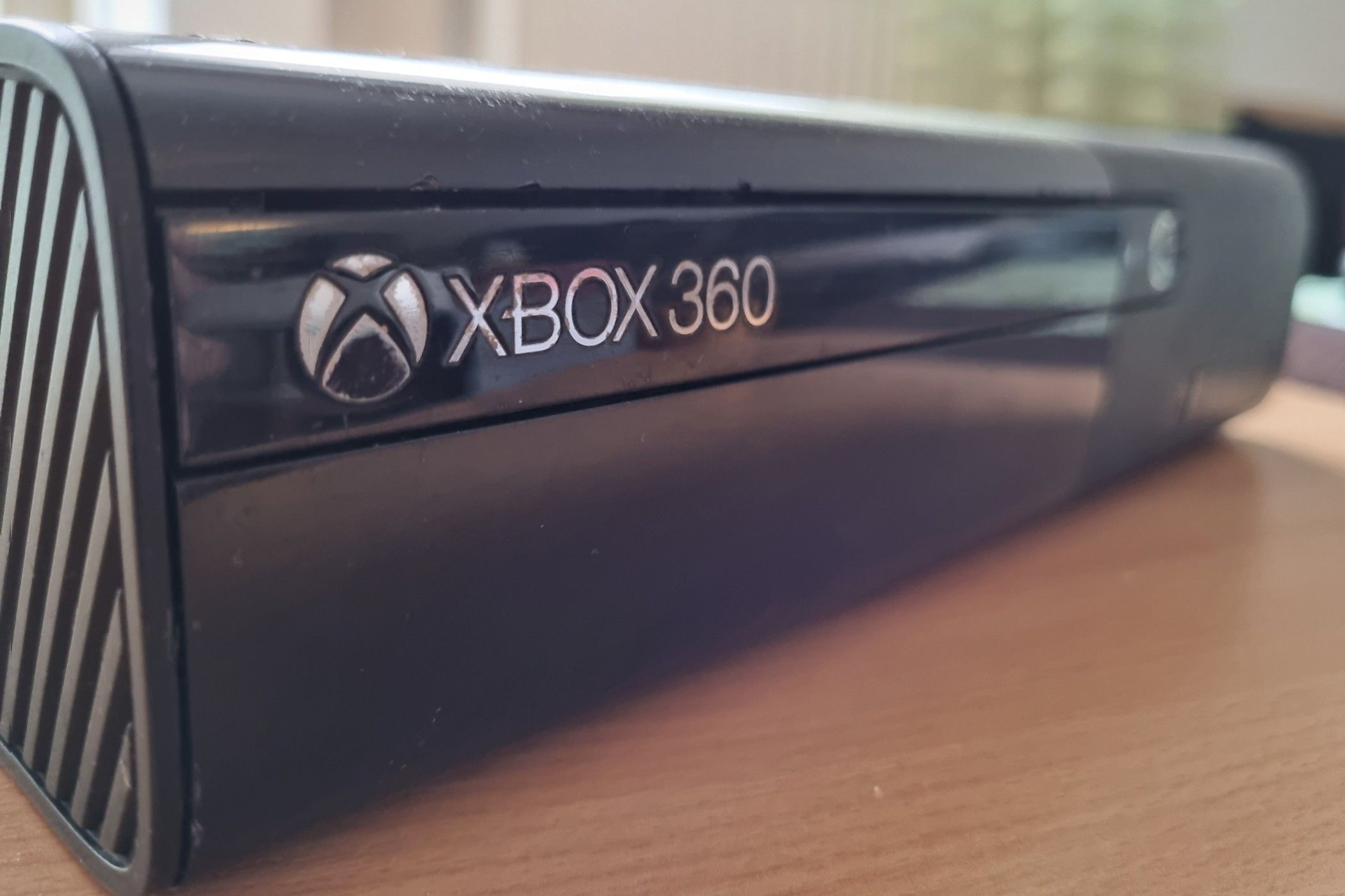 A photo showing the front of an Xbox 360 console.