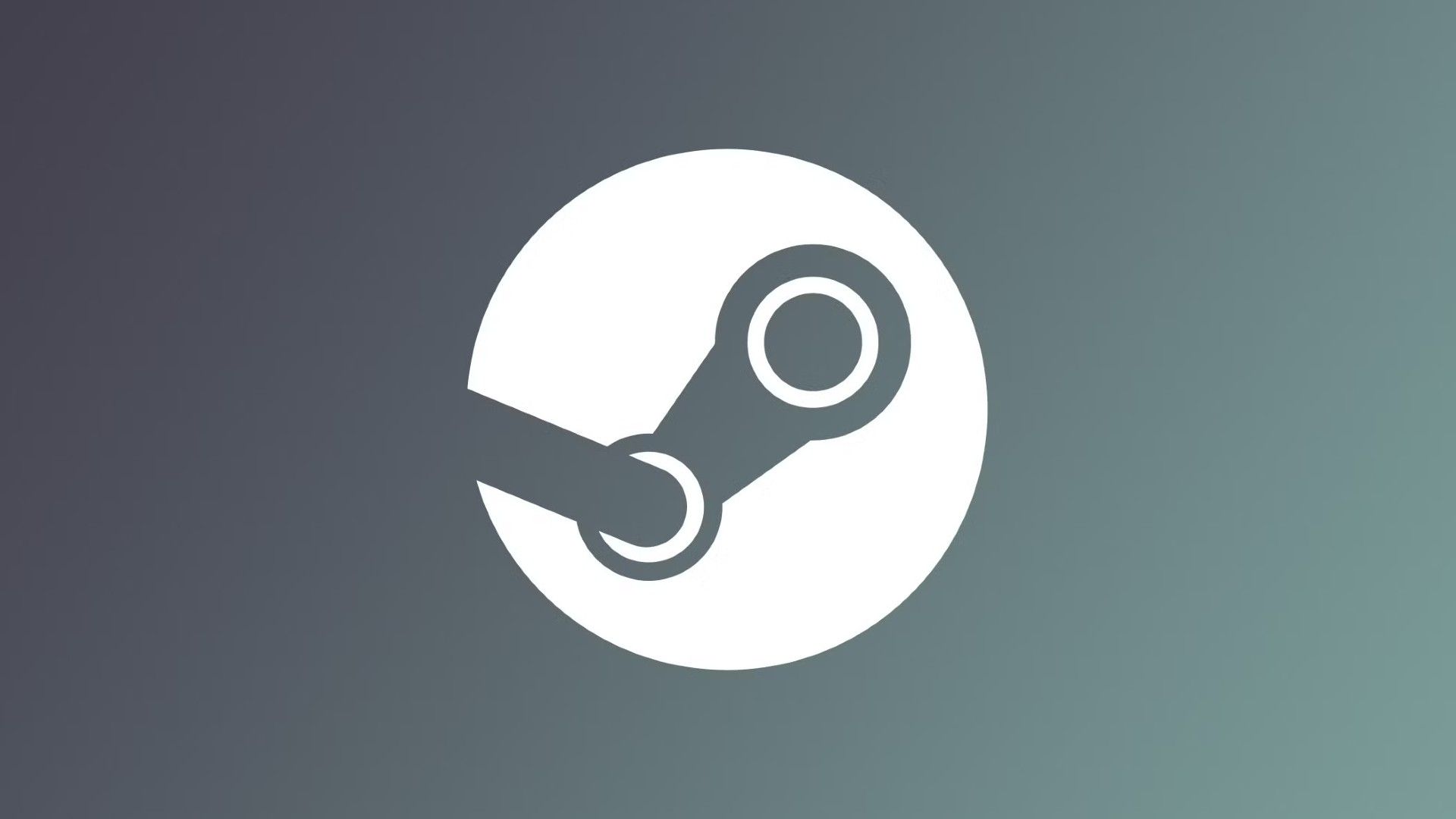 White steam logo on a gray background.