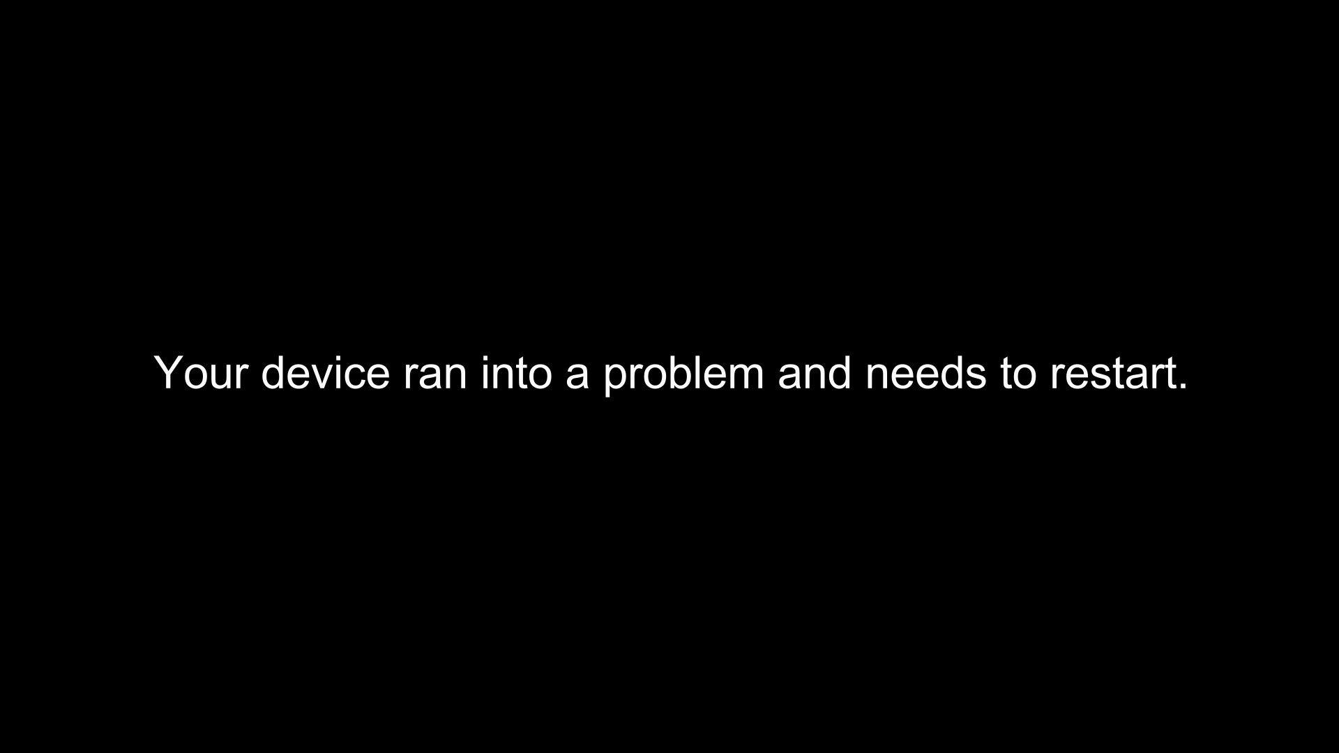 Windows Black Screen of Death