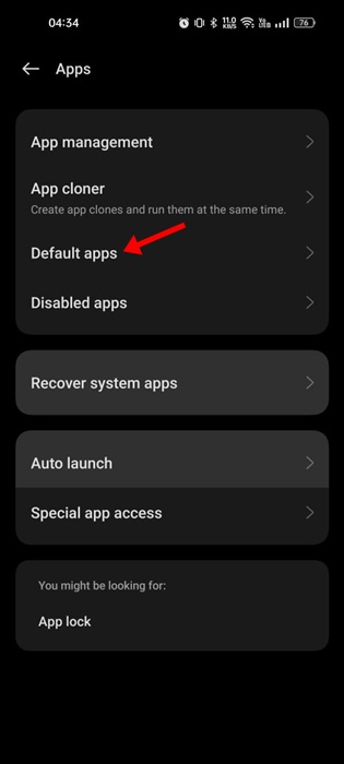 Default Apps