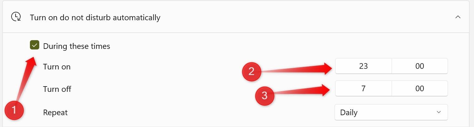 Scheuling 'Do Not Disturb' mode to turn on and off automatically.