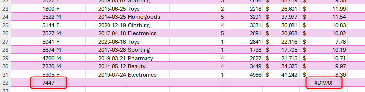 A new row is added to the bottom of a formatted Excel table.