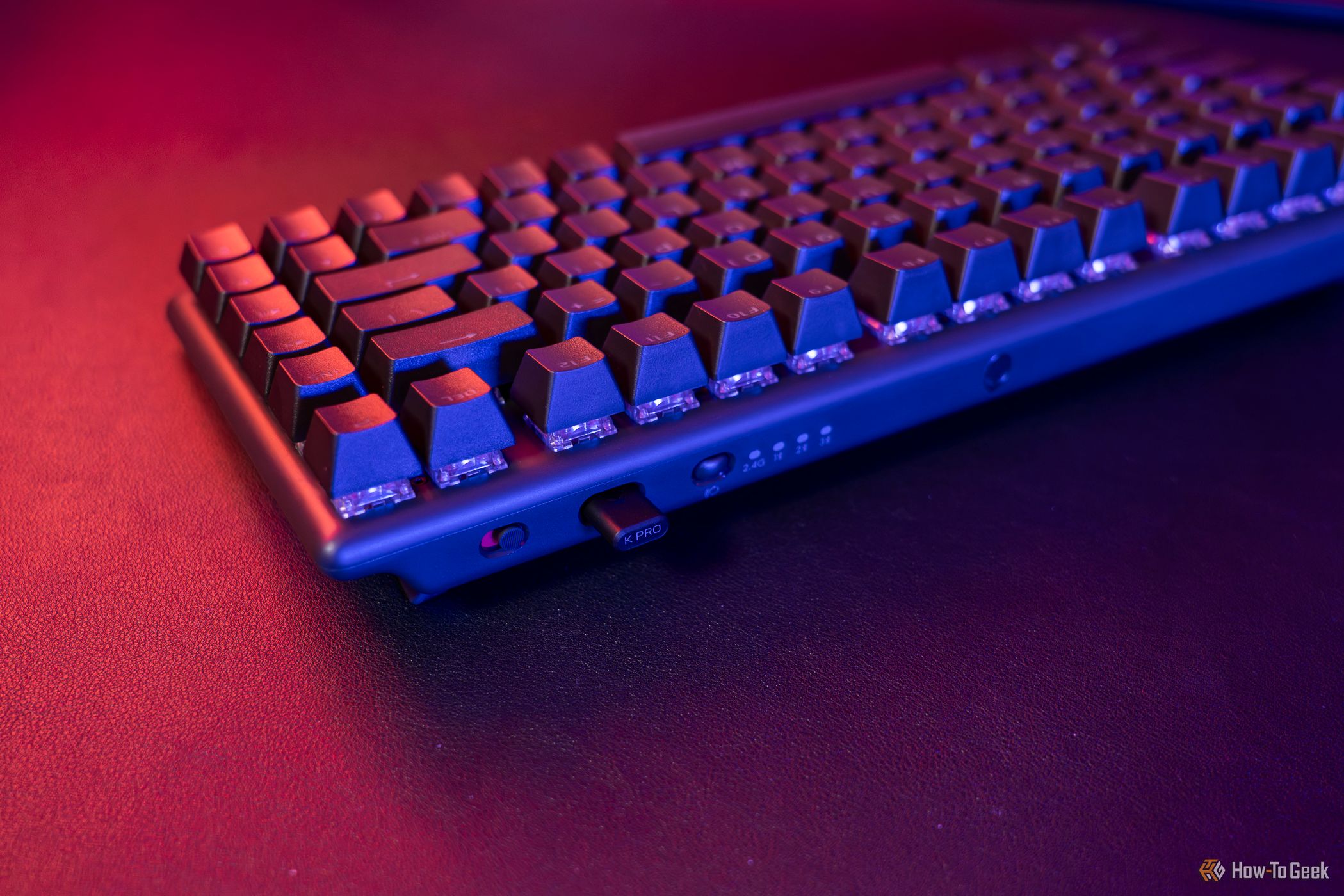 The Alienware Pro Wireless Keyboard has a wireless receiver inside the keyboard
