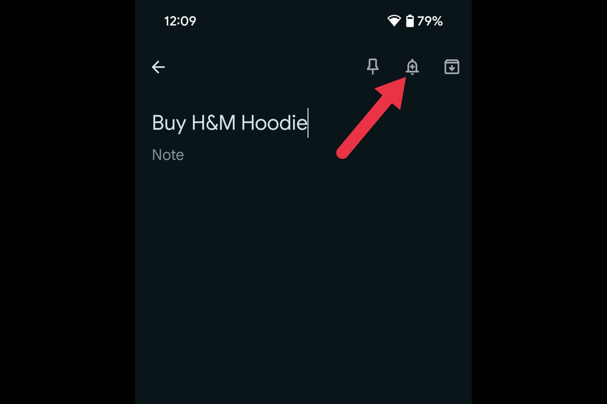 An image showing the reminder icon
