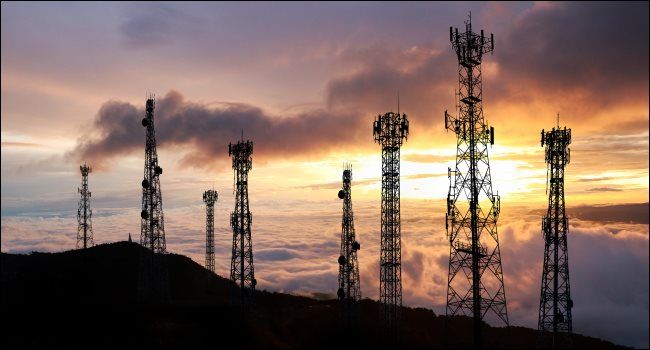 Cell towers.