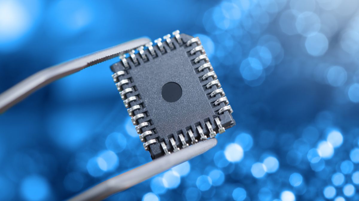 Close up of a chip