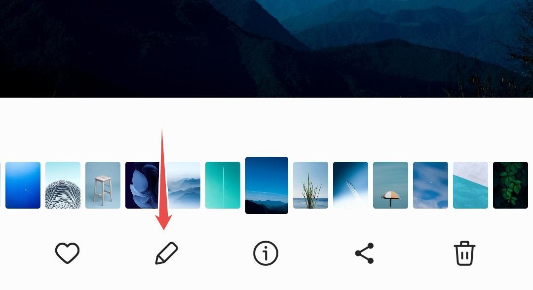 Edit button in Samsung Gallery