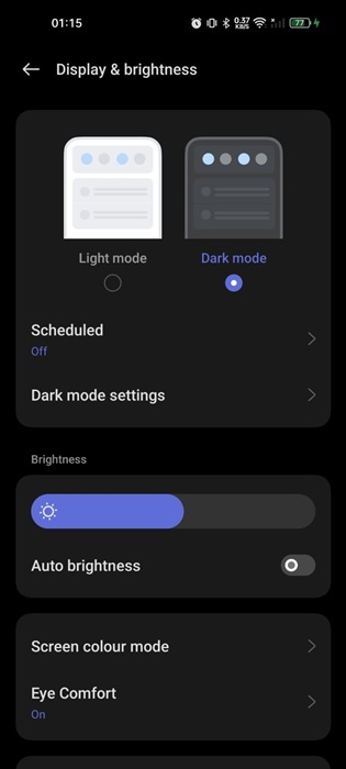 Dark mode