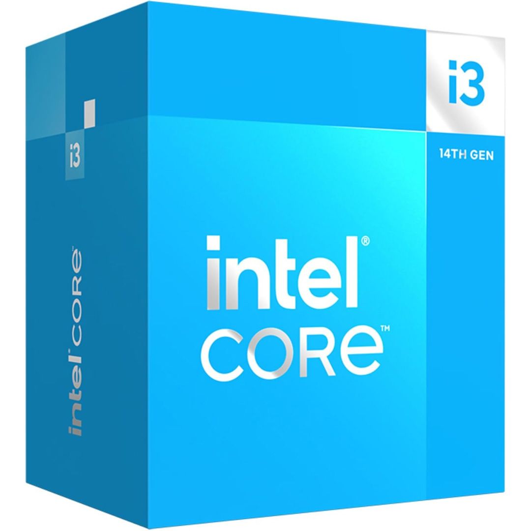 The Intel i3-14100 CPU box.