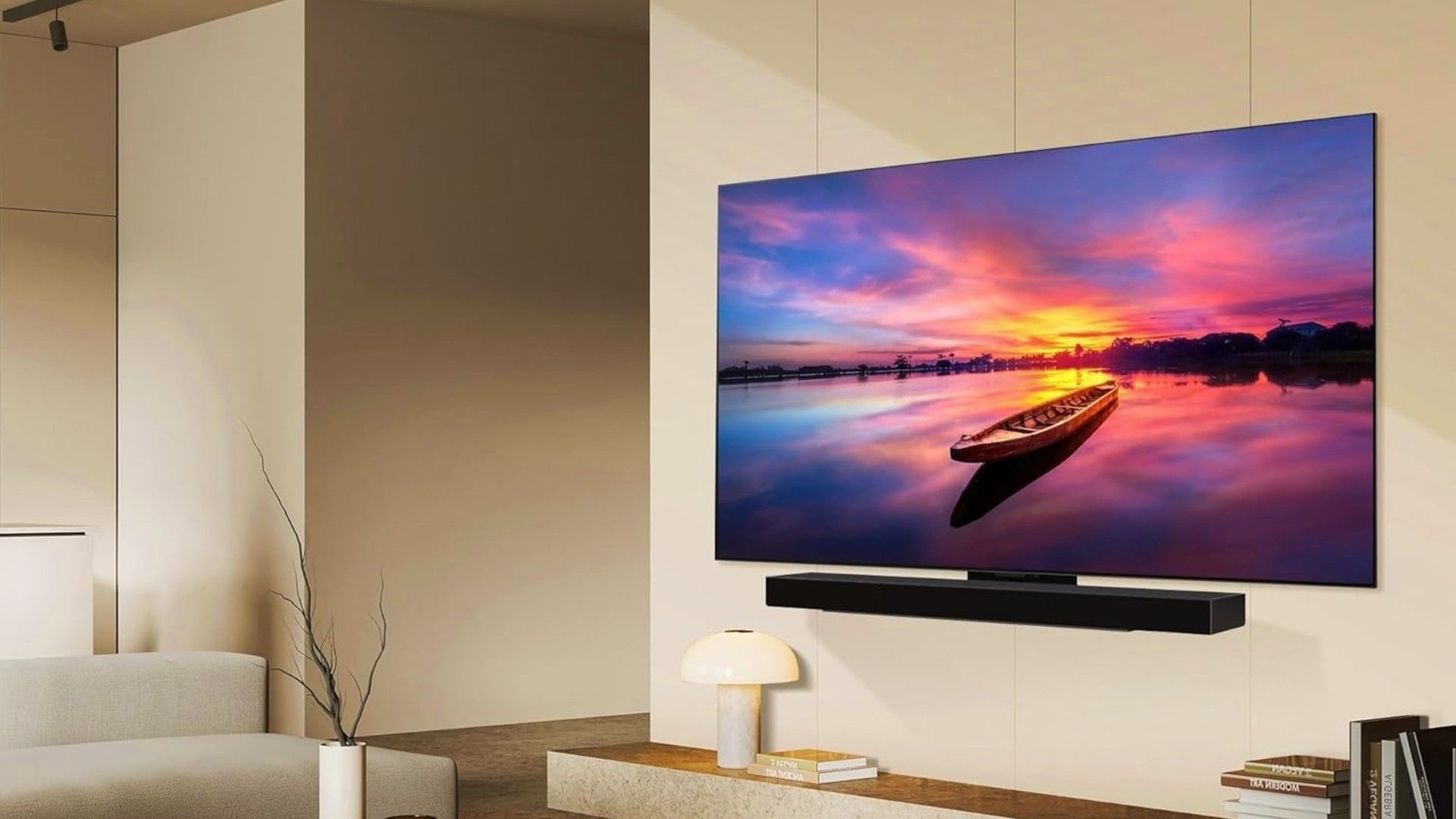 LG Class C4 Series OLED 4K TV on the wall