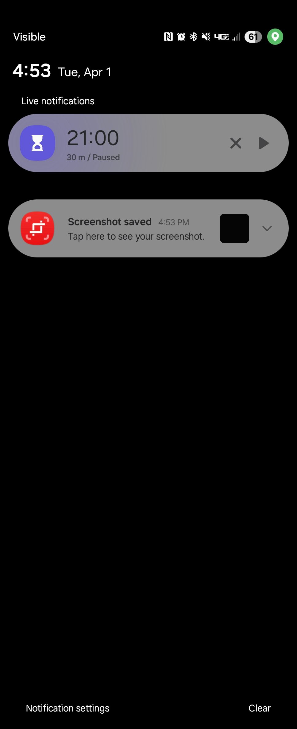 Notifications in One UI 7 on a Samsung Galaxy Z Fold 6.