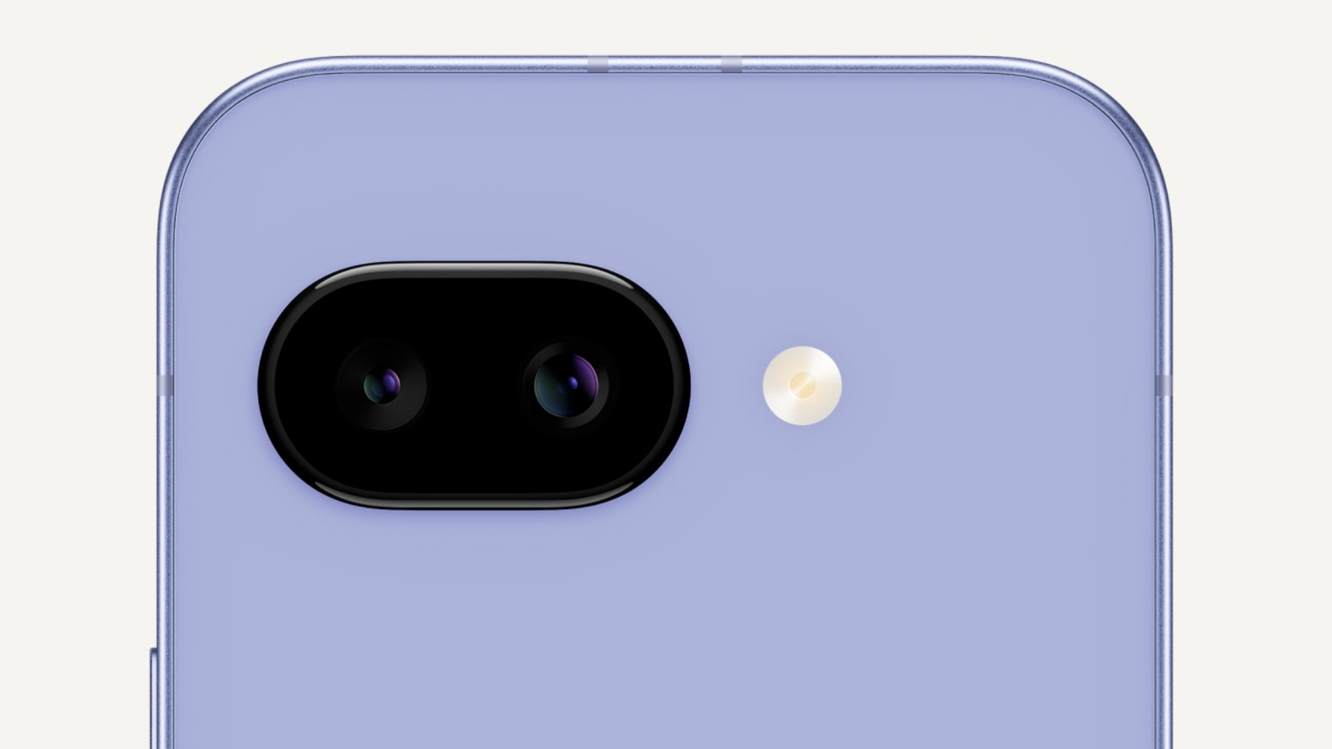 Picture of the Pixel 9a's flushed camera setup on the back panel.