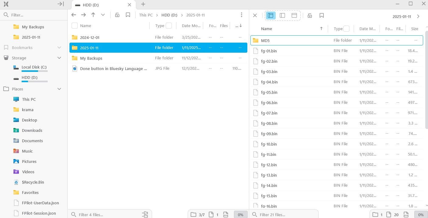 Preview screen in the File Pilot app.