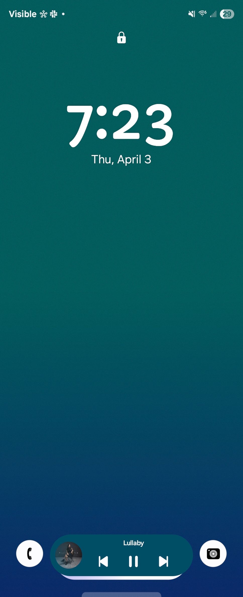 The lockscreen on a Galaxy Z Fold 6 running One UI 7, with the Now Bar at the bottom.