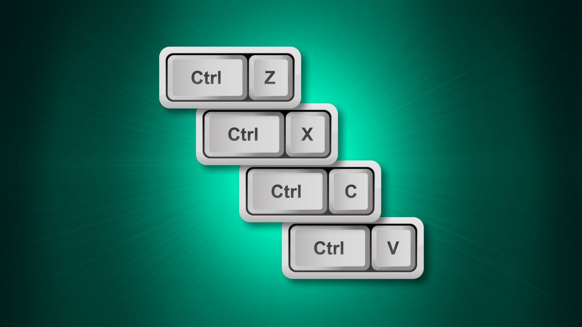 Ctrl+Z, Ctrl+X, Ctrl+C, and Ctrl+V shortcut keyboard keys.