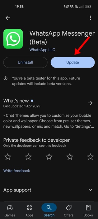 install the available updates