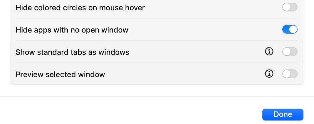 Enabling the Hide Apps Woith No Open Window toggle in AltTab preferences.