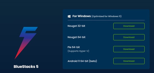Install the 32-bit BlueStacks