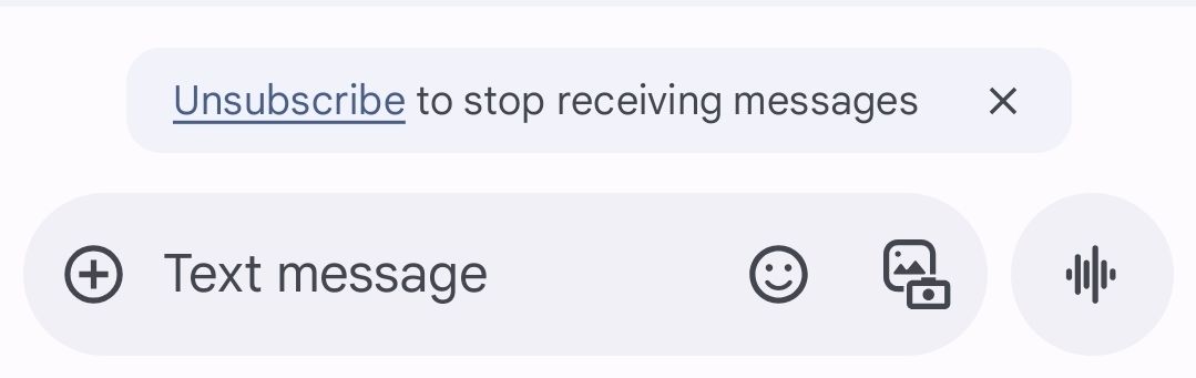 Google Messages unsubscribe feature