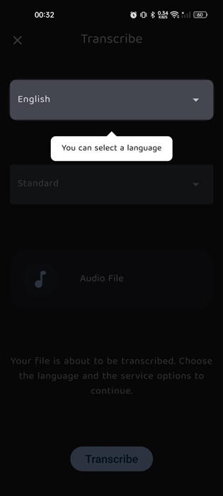 select the language