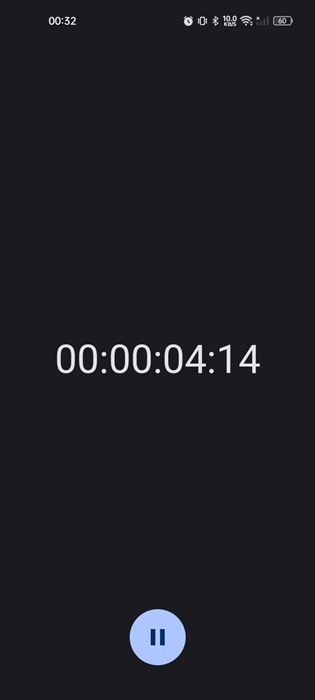 pause the recording