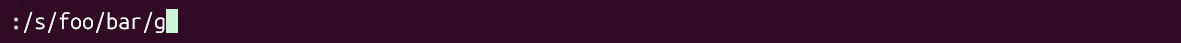 Vim global search and replace command in the terminal.